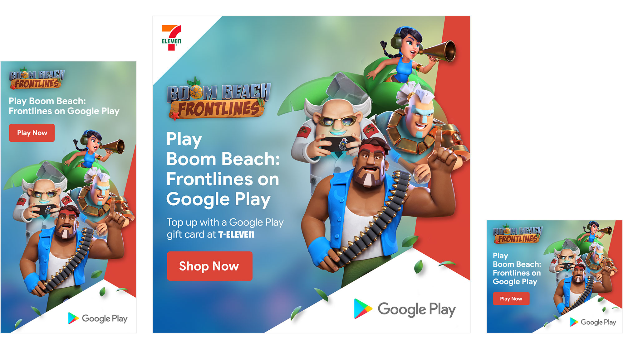 Google Play Boom Beach Static Banner Advert Design